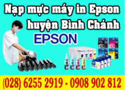 Nạp mực máy in Epson huyện Bình Chánh
