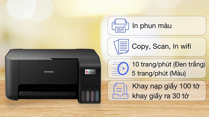 Máy In phun màu Epson L3250 (In, Copy, Scan, WiFi) | Chính Hãng, Giá Tốt 11 may in epson l3250
